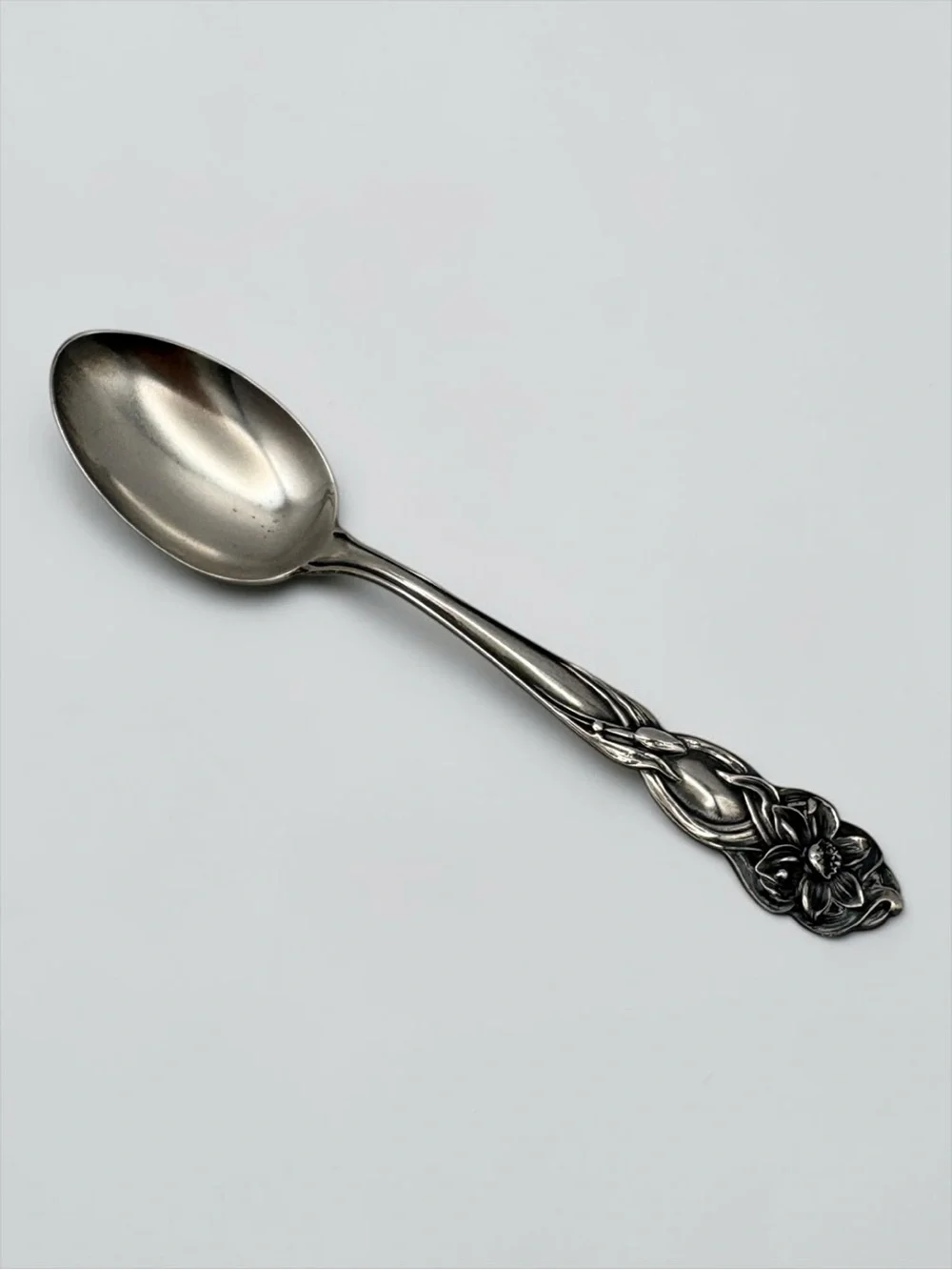 Antique Narcissus by Fessenden Sterling Silver 925 Spoon 5 7/8” Demitasse Floral